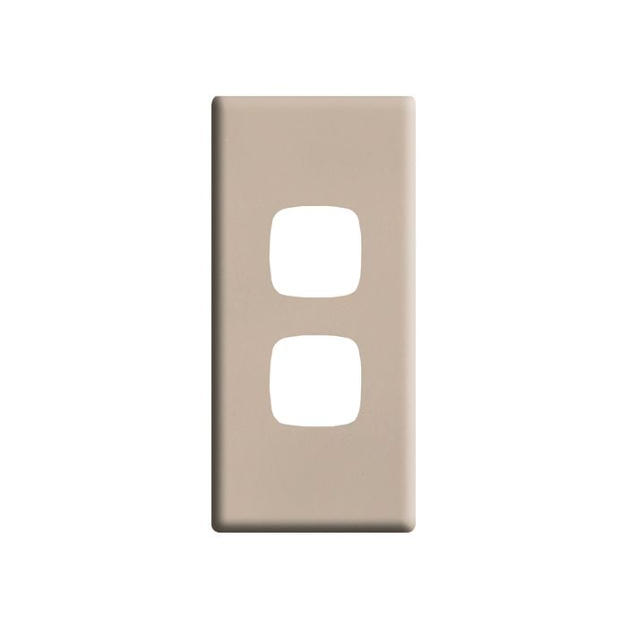 HPM LINEA 2 Gang Architrave Coverplate - Light Grey