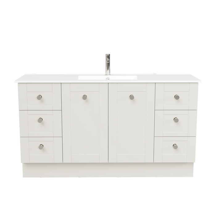 New England Joinery 1500mm Diadem Centre Basin Alpha Top Floor Standing Vanity