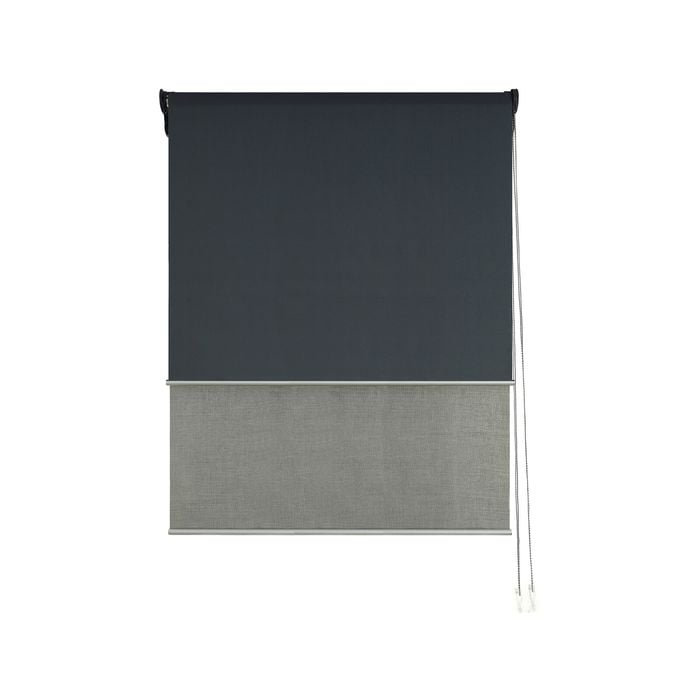 Windoware 210 x 240cm Charcoal Nash Day Night Roller Blind