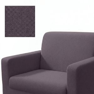 Anyhouz 1 Seater Sofa Cover Plain Purple Style And Protection For Living Room Sofa Chair Elastic Stretchable Slipcover