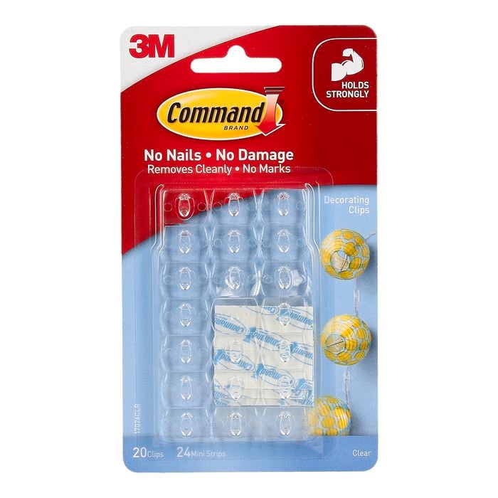 Command™ Clear Decorating Clip And Strips - 20 Pack