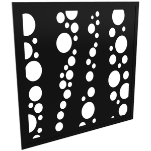 ProtectorAl 300-940w x 300-940h Black Bubbles Framed Composite Decorative Panel 