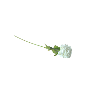 Elegant Collections 64cm White Artificial Rose Single Stem