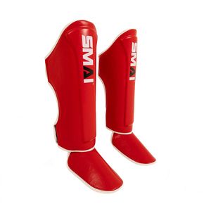 SMAI Essentials Muay Thai Shin Instep Guard - Red - XL