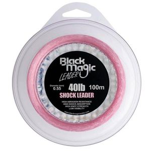 Black magic pink shock monofilament fishing leader 40lb