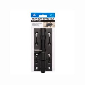 Zenith Matte Black Heavy Duty Barrel Bolt
