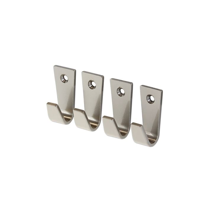 Pinnacle 50mm Satin Nickel Hanging Hooks - 4 Pack