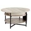 VEVOR Lift Top Coffee Table White Round Coffee Table for Living Room