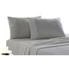 Park Avenue Queen Cotton Flannelette Bed Sheet w/ Pillowcase - Silver