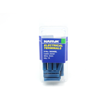 Narva 4mm Blue Flared Vinyl Fully Insulated Cable Joiner (Butt Splice) - 14 Pack
