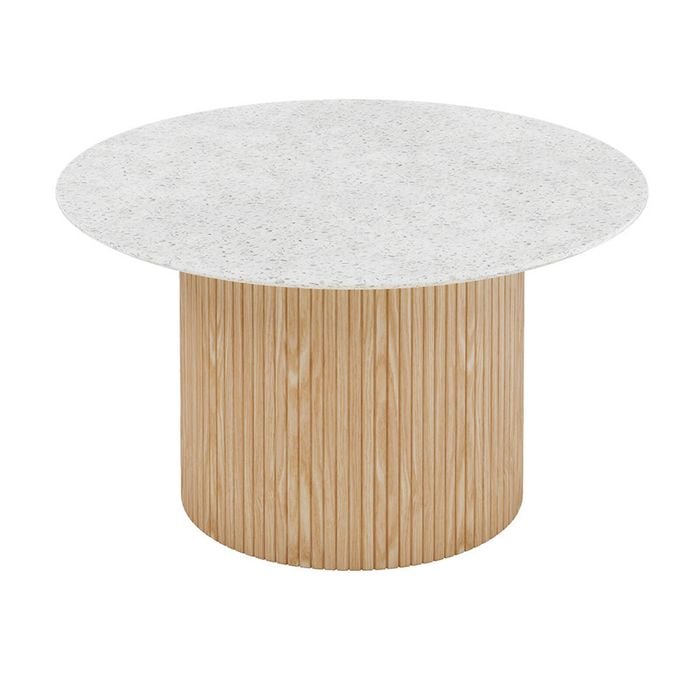 Modern Furniture BLANCHE Coffee Table 90cm - Terrazzo Stone