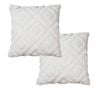 Accessorize Pair of Kamal Cotton Chenille European Pillowcases 65 x 65 cm - Off White