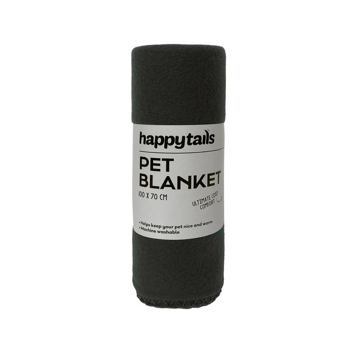 Happy Tails 100 x 70cm Grey Pet Blanket