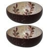 2PK LVD Fern Natural 13cm Decorative Coco MOP Bowl Home Decor Round