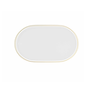 Attica Nobu 1200 x 750 Brushed Gold Oval Metal Framed LED Mirror