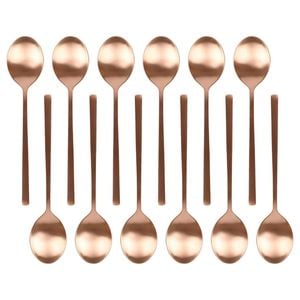 Argon Tableware Stainless Steel Dessert Spoons - 20cm - Pack of 12