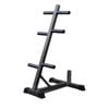 Olympic Weight Plate Tree Rack W/ Bar Holder Home Gym Storage 73x113cm