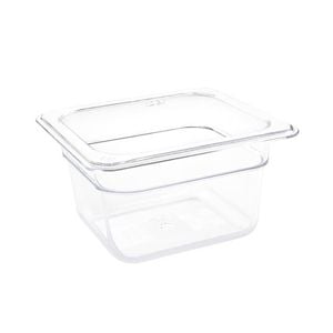 Vogue Gastronorm Container Gn 1/6 Clear Polycarbonate 100mm Food Storage Case