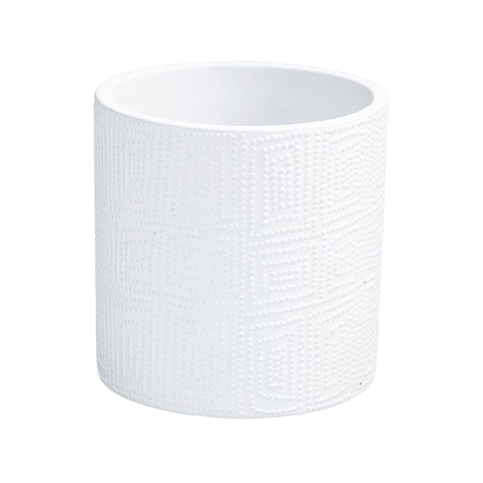 EDEN 15cm White Matte Mono Indoor Ceramic Planter