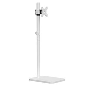 Screenmounts Ironview Mobile Tv Monitor Floor Stand Cart White Metal Base 17-34 Inch