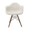 SK Designer Living | Replica Eames DAW Eiffel Chair | Fabric & Walnut - Texture Ivory