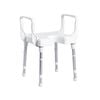 Shower Chair with Armrests - Lightweight, Adjustable, Waterproof & Safe for Elderly and Disabled