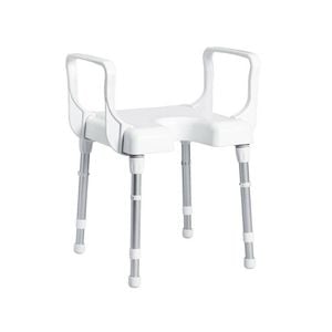 Shower Chair with Armrests - Lightweight, Adjustable, Waterproof & Safe for Elderly and Disabled
