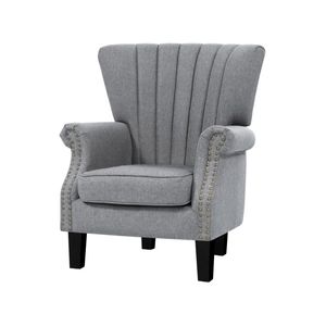 Artiss Armchair Wingback Grey Andrew