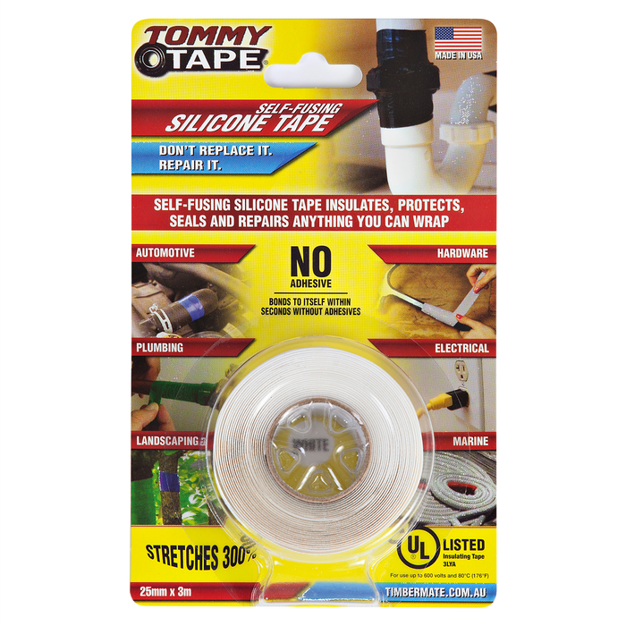 Tommy Tape 25mm x 3m Specialty Tape - White