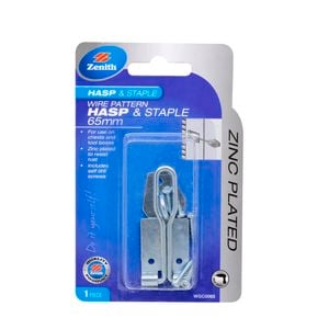 Zenith Hasp & Staple Wire Pattern 65mm ZP