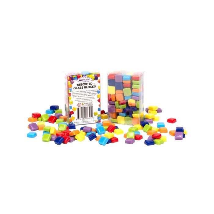 Mandala Art Mosaic Glass Blocks Assorted