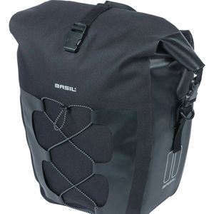 Basil Navigator Waterproof L Single Pannier Bag 25-31 Litres Black Black