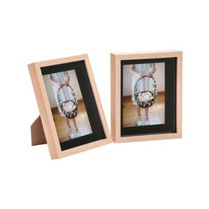 Nicola Spring Shadow Box Frames - 8 X 10" With 5 X 7" Mount - Light Wood - Pack Of 2