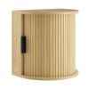 Kayla Floating Wall Mount Bedside 1 Door Oak woodgrain