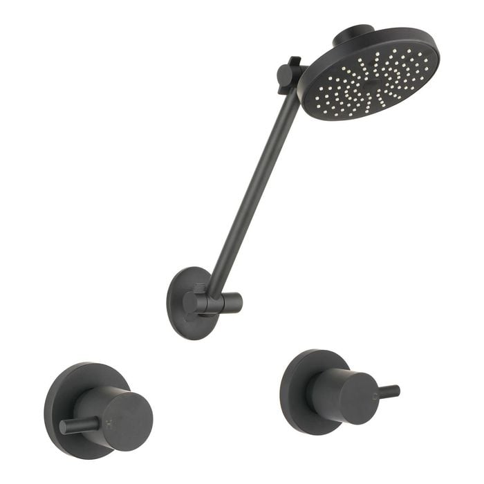 Mondella Resonance Matte Black 1/4 Turn Pin Lever ABS All Directional Shower Set