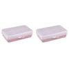 2PK Melii Luxe Snackle Box Food Storage Container w/ 6 Compartments Mini Pink