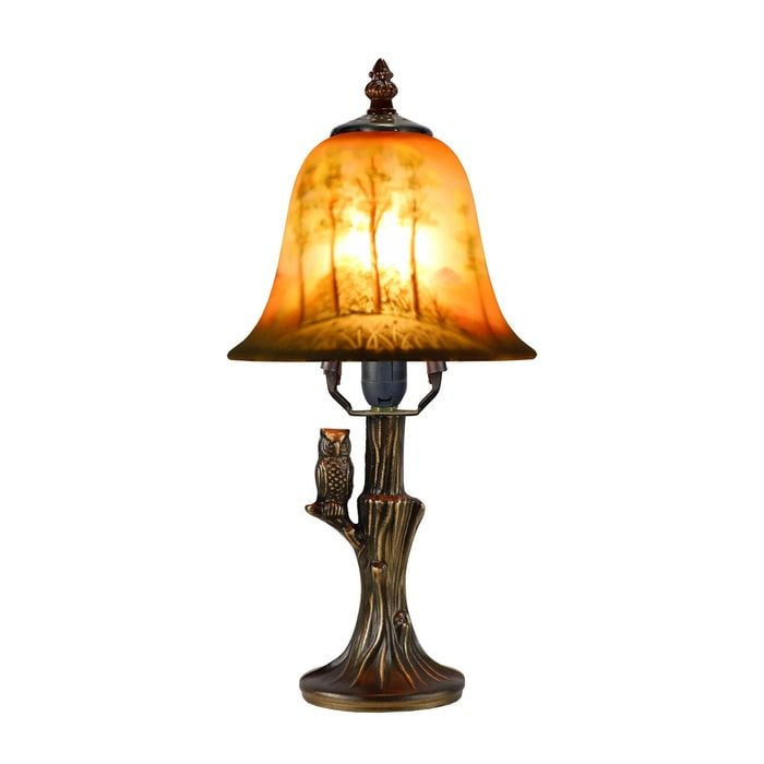 G&g Hand Painted Table Lamp - Owl