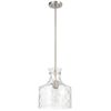 Telbix Perron Modern Pendant Hanging Lamp Light Metal Glass Nickel Matte
