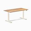 Desky Dual Hardwood Sit Stand Desk Wheat Frame 150cm - Teak