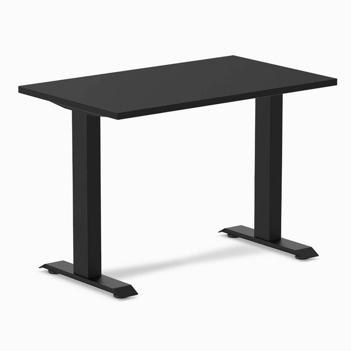 Desky Fixed Height Mini Office Desk Matte Black Frame 100cm