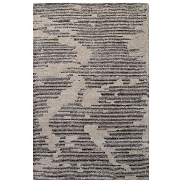 Designer Handmade Wool Rug-Egypt 6350-Cream Grey-110x160cm