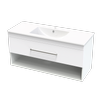 Clearlite Bathrooms 1200mm White Cashmere Valley Wall Hung Vanity