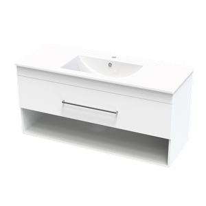 Clearlite Bathrooms 1200mm White Cashmere Valley Wall Hung Vanity