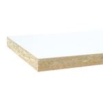 CUSTOMpine 2400 x 595 x 16mm Carcass Shelving E1L Half Drilled White Standard Particleboard