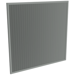 ProtectorAl 1001-2000W X 1001-2000H Palladium Silver Aluminium Welded Louver Panel Vertical 5mm overlap