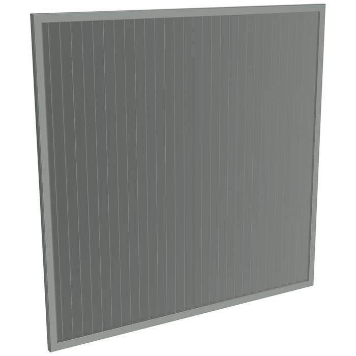 ProtectorAl 1001-2000W X 1001-2000H Palladium Silver Aluminium Welded Louver Panel Vertical 5mm overlap