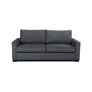 Zeplin Queen Sofa Bed Upholstered Fabric Lounge Couch With Memory Mattress Foam - Storm