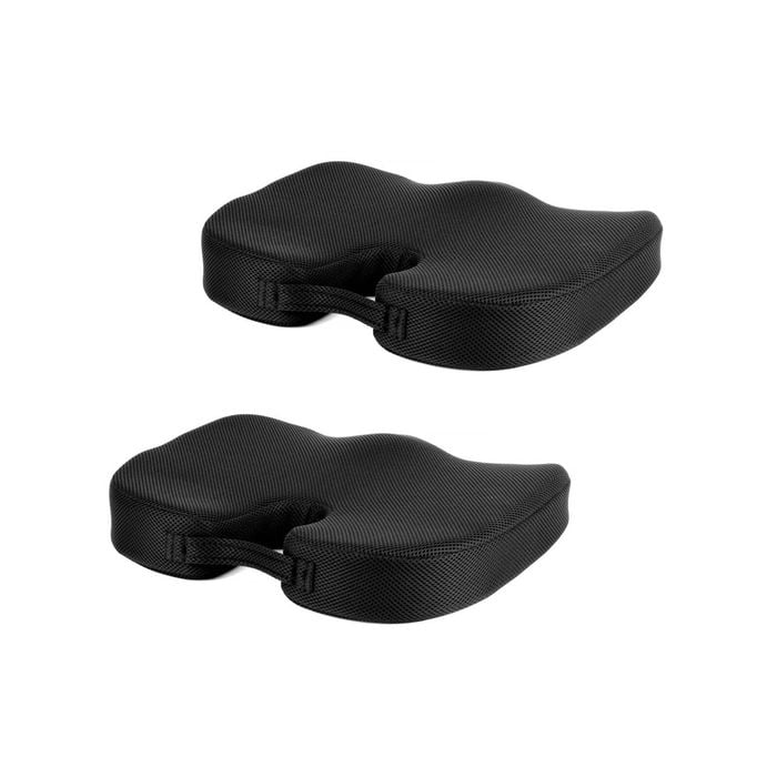 Memory Foam Car Office Seat Cushion with Black Cover 1pc