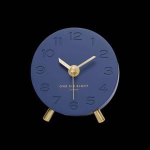 One Six Eight London  Ariel Ocean Blue Silent Mantel Clock