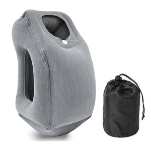 Catzon Inflatable Travel Pillow Multifunction Used for Airplane Sleeping Rest-LightGrey